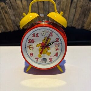 Disney Winnie The Pooh Windup Twin Bell Alarm Clock By Sunbeam Tested Works
